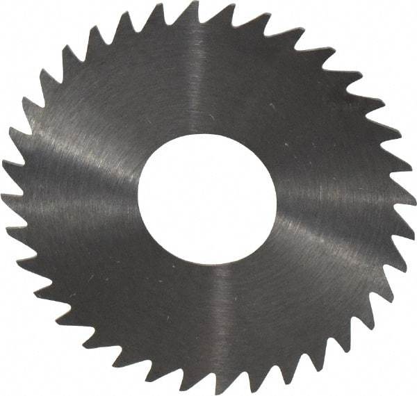 RobbJack - 1-1/2" Diam x 0.0156" Blade Thickness x 1/2" Arbor Hole Diam, 36 Tooth Slitting and Slotting Saw - Arbor Connection, Right Hand, Uncoated, Solid Carbide, Concave Ground - Makers Industrial Supply