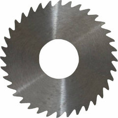 RobbJack - 1-1/2" Diam x 0.018" Blade Thickness x 1/2" Arbor Hole Diam, 36 Tooth Slitting and Slotting Saw - Arbor Connection, Right Hand, Uncoated, Solid Carbide, Concave Ground - Makers Industrial Supply