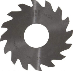 RobbJack - 1-1/2" Diam x 0.0312" Blade Thickness x 1/2" Arbor Hole Diam, 16 Tooth Slitting and Slotting Saw - Arbor Connection, Right Hand, Uncoated, Solid Carbide, Concave Ground - Makers Industrial Supply