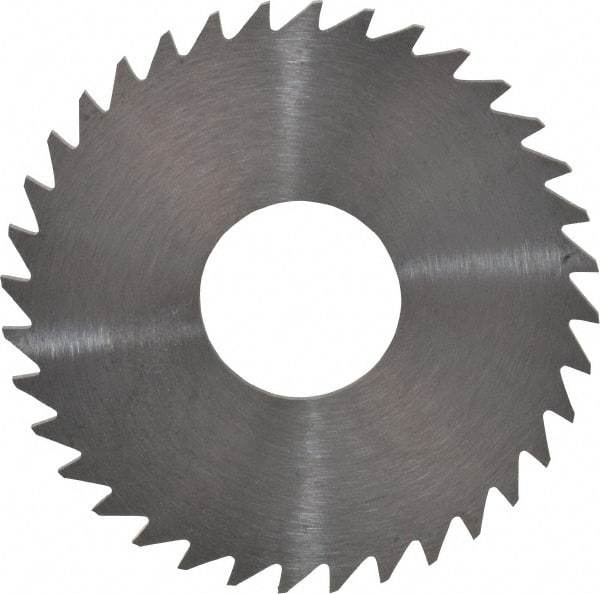 RobbJack - 1-1/2" Diam x 0.051" Blade Thickness x 1/2" Arbor Hole Diam, 36 Tooth Slitting and Slotting Saw - Arbor Connection, Right Hand, Uncoated, Solid Carbide, Concave Ground - Makers Industrial Supply