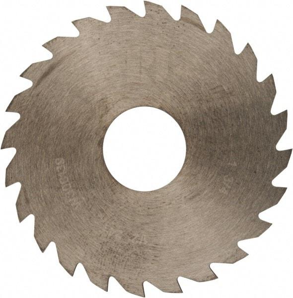 RobbJack - 1-3/4" Diam x 0.023" Blade Thickness x 1/2" Arbor Hole Diam, 24 Tooth Slitting and Slotting Saw - Arbor Connection, Right Hand, Uncoated, Solid Carbide, Concave Ground - Makers Industrial Supply