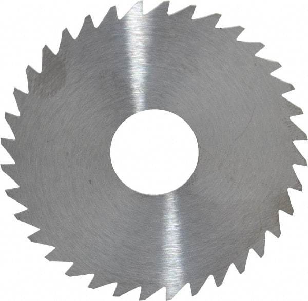 RobbJack - 1-3/4" Diam x 0.0312" Blade Thickness x 1/2" Arbor Hole Diam, 36 Tooth Slitting and Slotting Saw - Arbor Connection, Right Hand, Uncoated, Solid Carbide, Concave Ground - Makers Industrial Supply