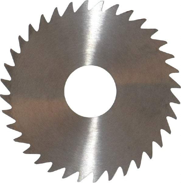 RobbJack - 1-3/4" Diam x 0.0468" Blade Thickness x 1/2" Arbor Hole Diam, 36 Tooth Slitting and Slotting Saw - Arbor Connection, Right Hand, Uncoated, Solid Carbide, Concave Ground - Makers Industrial Supply