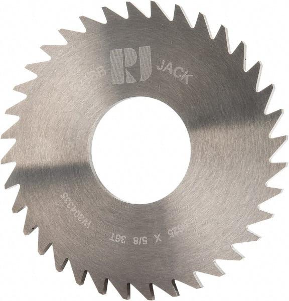 RobbJack - 1-3/4" Diam x 1/16" Blade Thickness x 5/8" Arbor Hole Diam, 36 Tooth Slitting and Slotting Saw - Arbor Connection, Right Hand, Uncoated, Solid Carbide, Concave Ground - Makers Industrial Supply