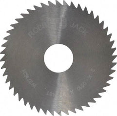 RobbJack - 2" Diam x 0.051" Blade Thickness x 1/2" Arbor Hole Diam, 48 Tooth Slitting and Slotting Saw - Arbor Connection, Right Hand, Uncoated, Solid Carbide, Concave Ground - Makers Industrial Supply