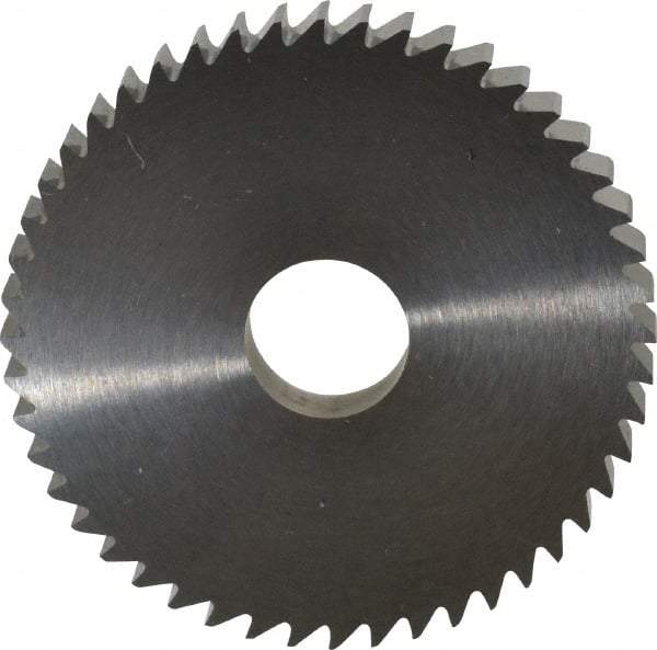 RobbJack - 2" Diam x 1/4" Blade Thickness x 1/2" Arbor Hole Diam, 48 Tooth Slitting and Slotting Saw - Arbor Connection, Right Hand, Uncoated, Solid Carbide, Concave Ground - Makers Industrial Supply