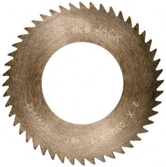 RobbJack - 2" Diam x 0.0312" Blade Thickness x 1" Arbor Hole Diam, 48 Tooth Slitting and Slotting Saw - Arbor Connection, Right Hand, Uncoated, Solid Carbide, Concave Ground - Makers Industrial Supply