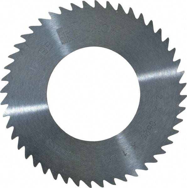 RobbJack - 2" Diam x 1/16" Blade Thickness x 1" Arbor Hole Diam, 48 Tooth Slitting and Slotting Saw - Arbor Connection, Right Hand, Uncoated, Solid Carbide, Concave Ground - Makers Industrial Supply