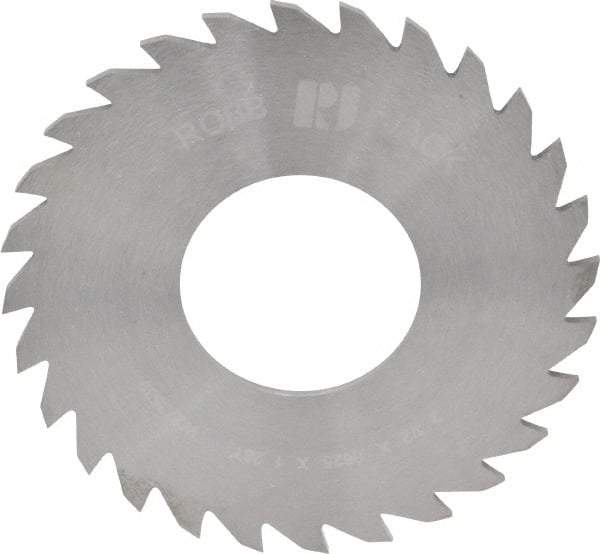 RobbJack - 2-1/2" Diam x 1/16" Blade Thickness x 1" Arbor Hole Diam, 28 Tooth Slitting and Slotting Saw - Arbor Connection, Right Hand, Uncoated, Solid Carbide, Concave Ground - Makers Industrial Supply