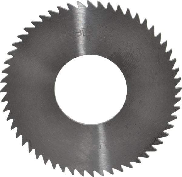 RobbJack - 2-1/2" Diam x 1/16" Blade Thickness x 1" Arbor Hole Diam, 56 Tooth Slitting and Slotting Saw - Arbor Connection, Right Hand, Uncoated, Solid Carbide, Concave Ground - Makers Industrial Supply