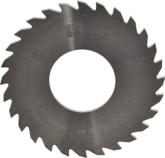 RobbJack - 2-1/2" Diam x 0.0781" Blade Thickness x 1" Arbor Hole Diam, 28 Tooth Slitting and Slotting Saw - Arbor Connection, Right Hand, Uncoated, Solid Carbide, Concave Ground - Makers Industrial Supply