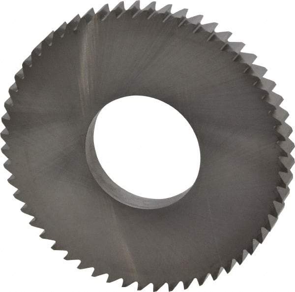 RobbJack - 2-1/2" Diam x 1/4" Blade Thickness x 1" Arbor Hole Diam, 56 Tooth Slitting and Slotting Saw - Arbor Connection, Right Hand, Uncoated, Solid Carbide, Concave Ground - Makers Industrial Supply