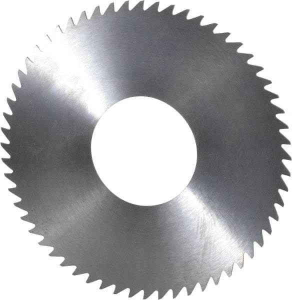 RobbJack - 2-3/4" Diam x 0.023" Blade Thickness x 1" Arbor Hole Diam, 60 Tooth Slitting and Slotting Saw - Arbor Connection, Right Hand, Uncoated, Solid Carbide, Concave Ground - Makers Industrial Supply