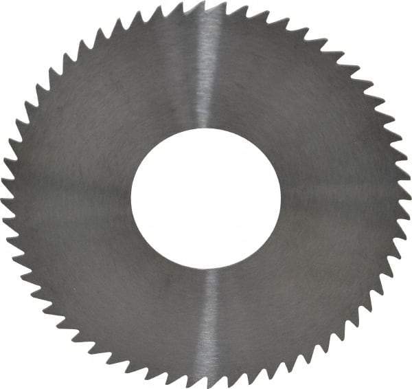 RobbJack - 2-3/4" Diam x 0.0312" Blade Thickness x 1" Arbor Hole Diam, 60 Tooth Slitting and Slotting Saw - Arbor Connection, Right Hand, Uncoated, Solid Carbide, Concave Ground - Makers Industrial Supply