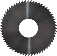 RobbJack - 3" Diam x 0.0468" Blade Thickness x 1" Arbor Hole Diam, 60 Tooth Slitting and Slotting Saw - Arbor Connection, Right Hand, Uncoated, Solid Carbide, Concave Ground - Makers Industrial Supply