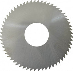 RobbJack - 3" Diam x 1/16" Blade Thickness x 1" Arbor Hole Diam, 60 Tooth Slitting and Slotting Saw - Arbor Connection, Right Hand, Uncoated, Solid Carbide, Concave Ground - Makers Industrial Supply