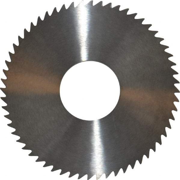 RobbJack - 3" Diam x 1/8" Blade Thickness x 1" Arbor Hole Diam, 60 Tooth Slitting and Slotting Saw - Arbor Connection, Right Hand, Uncoated, Solid Carbide, Concave Ground - Makers Industrial Supply