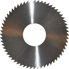 RobbJack - 3" Diam x 1/8" Blade Thickness x 1" Arbor Hole Diam, 60 Tooth Slitting and Slotting Saw - Arbor Connection, Right Hand, Uncoated, Solid Carbide, Concave Ground - Makers Industrial Supply