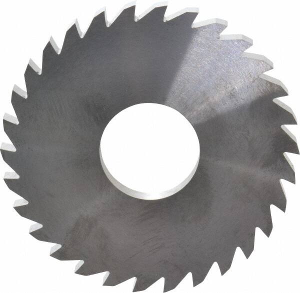 RobbJack - 3" Diam x 1/4" Blade Thickness x 1" Arbor Hole Diam, 30 Tooth Slitting and Slotting Saw - Arbor Connection, Right Hand, Uncoated, Solid Carbide, Concave Ground - Makers Industrial Supply