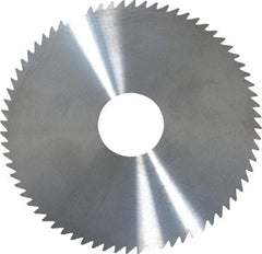 RobbJack - 4" Diam x 0.035" Blade Thickness x 1" Arbor Hole Diam, 72 Tooth Slitting and Slotting Saw - Arbor Connection, Right Hand, Uncoated, Solid Carbide, Concave Ground - Makers Industrial Supply