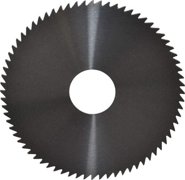 RobbJack - 4" Diam x 1/16" Blade Thickness x 1" Arbor Hole Diam, 72 Tooth Slitting and Slotting Saw - Arbor Connection, Right Hand, Uncoated, Solid Carbide, Concave Ground - Makers Industrial Supply