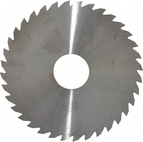 RobbJack - 4" Diam x 0.0781" Blade Thickness x 1" Arbor Hole Diam, 36 Tooth Slitting and Slotting Saw - Arbor Connection, Right Hand, Uncoated, Solid Carbide, Concave Ground - Makers Industrial Supply