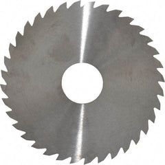 RobbJack - 4" Diam x 0.0781" Blade Thickness x 1" Arbor Hole Diam, 36 Tooth Slitting and Slotting Saw - Arbor Connection, Right Hand, Uncoated, Solid Carbide, Concave Ground - Makers Industrial Supply