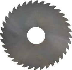 RobbJack - 4" Diam x 0.0937" Blade Thickness x 1" Arbor Hole Diam, 36 Tooth Slitting and Slotting Saw - Arbor Connection, Right Hand, Uncoated, Solid Carbide, Concave Ground - Makers Industrial Supply