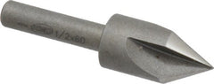 Keo - 1/2" Head Diam, 1/4" Shank Diam, 3 Flute 60° High Speed Steel Countersink - Makers Industrial Supply