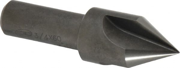 Keo - 3/4" Head Diam, 1/2" Shank Diam, 3 Flute 60° High Speed Steel Countersink - Makers Industrial Supply