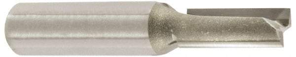 Amana Tool - 1/4" Diam, 1/4" Shank Diam, 1" Length of Cut, 2 Flute Straight Router Bit - 2-7/8" Overall Length, Carbide Tipped - Makers Industrial Supply