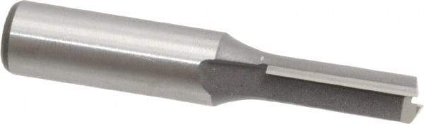 Amana Tool - 3/8" Diam, 1/2" Shank Diam, 1" Length of Cut, 2 Flute Straight Router Bit - 2-3/4" Overall Length, Carbide Tipped - Makers Industrial Supply