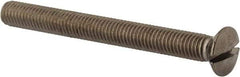 Value Collection - M8x1.25 Metric Coarse, 80mm OAL Slotted Drive Machine Screw - Oval Head, Grade 18-8 & A2 Stainless Steel, Uncoated, Without Washer - Makers Industrial Supply