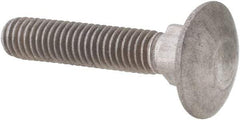 Value Collection - M5x0.8 25mm Length Under Head, Standard Square Neck, Carriage Bolt - Austenitic Grade A2 Stainless Steel, - Makers Industrial Supply