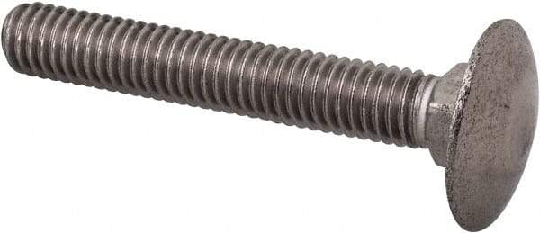 Value Collection - M6x1 40mm Length Under Head, Standard Square Neck, Carriage Bolt - Austenitic Grade A2 Stainless Steel, - Makers Industrial Supply