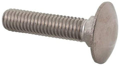 Value Collection - M8x1.25 35mm Length Under Head, Standard Square Neck, Carriage Bolt - Austenitic Grade A2 Stainless Steel, - Makers Industrial Supply