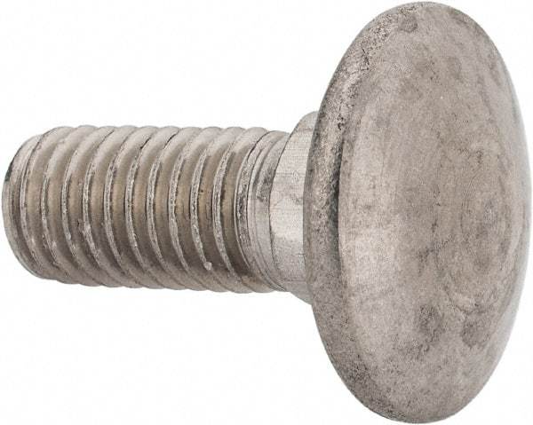 Value Collection - M10x1.5 25mm Length Under Head, Standard Square Neck, Carriage Bolt - Austenitic Grade A2 Stainless Steel, - Makers Industrial Supply