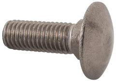 Value Collection - M10x1.5 30mm Length Under Head, Standard Square Neck, Carriage Bolt - Austenitic Grade A2 Stainless Steel, - Makers Industrial Supply