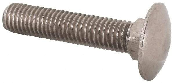 Value Collection - M10x1.5 50mm Length Under Head, Standard Square Neck, Carriage Bolt - Austenitic Grade A2 Stainless Steel, - Makers Industrial Supply