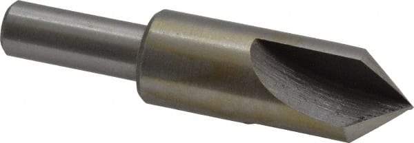 Interstate - 5/8" Head Diam, 3/8" Shank Diam, 3 Flute 82° High Speed Steel Countersink - Bright Finish, 2-3/4" OAL, Single End, Straight Shank, Right Hand Cut - Makers Industrial Supply