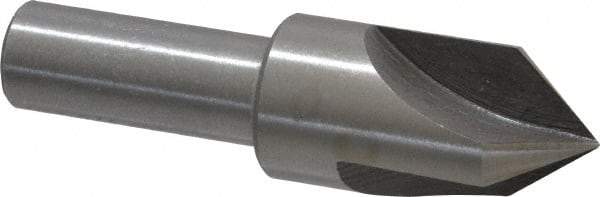 Interstate - 3/4" Head Diam, 1/2" Shank Diam, 3 Flute 82° High Speed Steel Countersink - Bright Finish, 2-3/4" OAL, Single End, Straight Shank, Right Hand Cut - Makers Industrial Supply