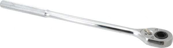 Proto - 1/2" Drive Pear Head Female Drive Ratchet - Chrome Finish, 16" OAL, 24 Gear Teeth, Standard Head - Makers Industrial Supply