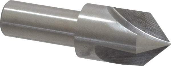 Interstate - 3/4" Head Diam, 1/2" Shank Diam, 3 Flute 90° High Speed Steel Countersink - Bright Finish, 2-3/4" OAL, Single End, Straight Shank, Right Hand Cut - Makers Industrial Supply