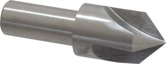 Interstate - 3/4" Head Diam, 1/2" Shank Diam, 3 Flute 90° High Speed Steel Countersink - Bright Finish, 2-3/4" OAL, Single End, Straight Shank, Right Hand Cut - Makers Industrial Supply