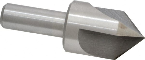 Interstate - 1" Head Diam, 1/2" Shank Diam, 3 Flute 90° High Speed Steel Countersink - Makers Industrial Supply