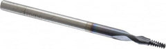 Accupro - #4-40 UNC, 0.085" Cutting Diam, 2 Flute, Solid Carbide Helical Flute Thread Mill - Internal Thread, 7/32" LOC, 2" OAL, 1/8" Shank Diam - Makers Industrial Supply