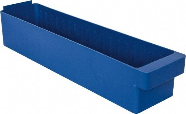 Quantum Storage - 23-7/8" Deep, Blue High-Impact Polystyrene Drawer Bin - 4-5/8" High x 5-9/16" Wide x 23-7/8" Long - Makers Industrial Supply