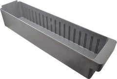 Quantum Storage - 23-7/8" Deep, Gray High-Impact Polystyrene Drawer Bin - 4-5/8" High x 5-9/16" Wide x 23-7/8" Long - Makers Industrial Supply