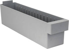 Quantum Storage - 17-5/8" Deep, Gray High-Impact Polystyrene Drawer Bin - 4-5/8" High x 3-3/4" Wide x 17-5/8" Long - Makers Industrial Supply