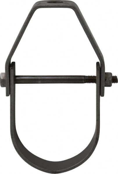 Empire - 2-1/2" Pipe, 1/2" Rod, Carbon Steel Adjustable Clevis Hanger - Black - Makers Industrial Supply